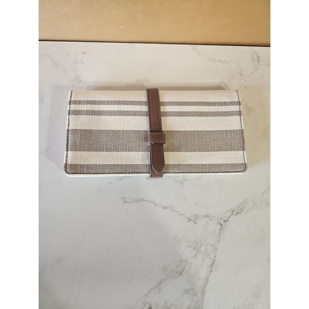 Fossil Travel Jewelry Case Taupe & Tan NWT